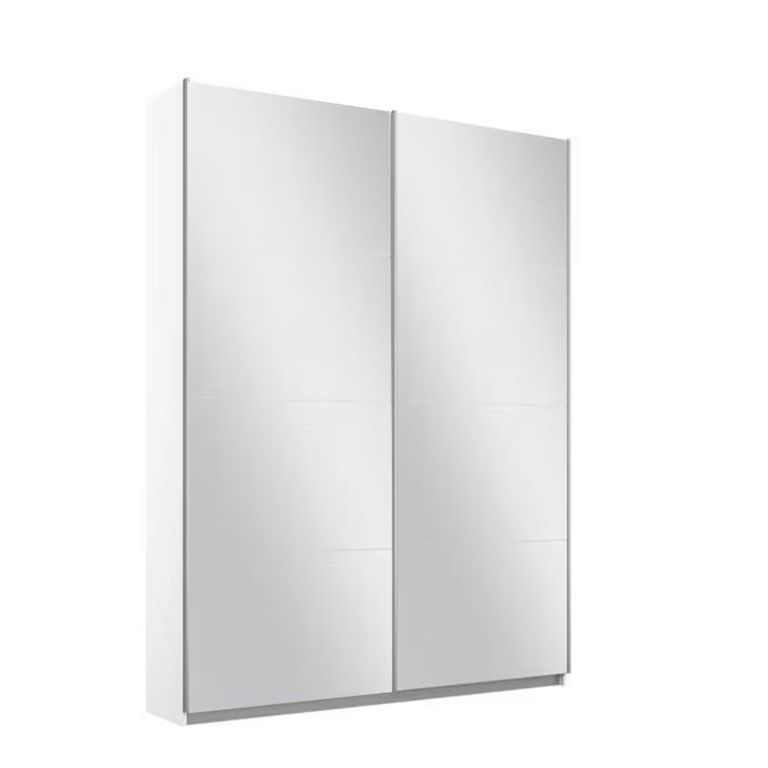 Rauch Belluno 136cm 2 Door Sliding Mirrored Wardrobe - Alpine White