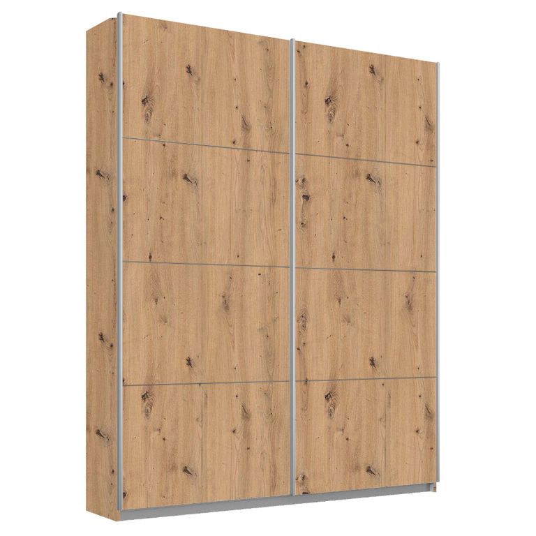 Rauch Belluno 136cm 2 Door Sliding Wardrobe - Artisan Oak