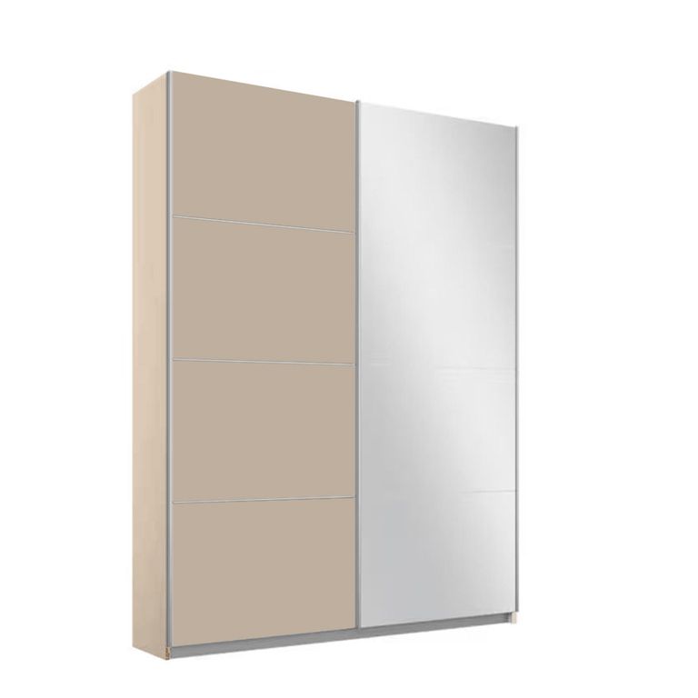 Rauch Belluno 136cm 2 Door Sliding Wardrobe with Mirror - Champagne