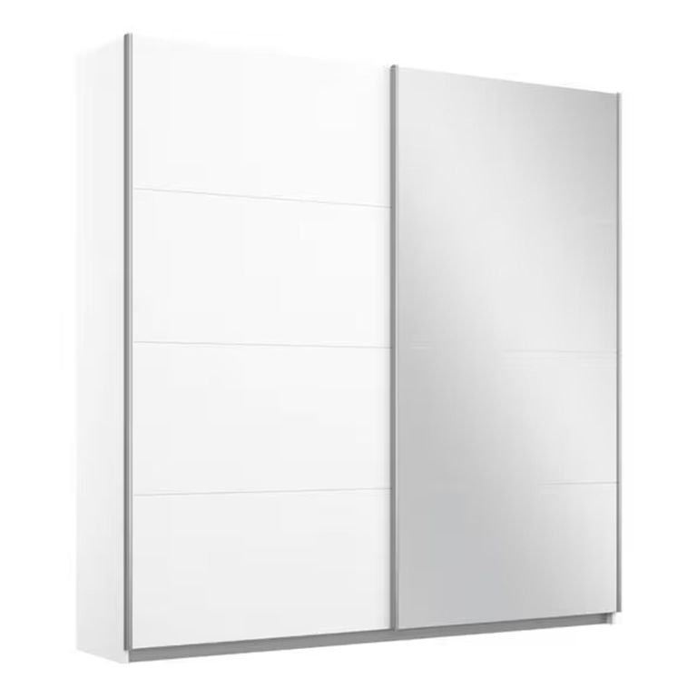 Rauch Belluno 181cm 2 Door Sliding Wardrobe with Mirror - Alpine White