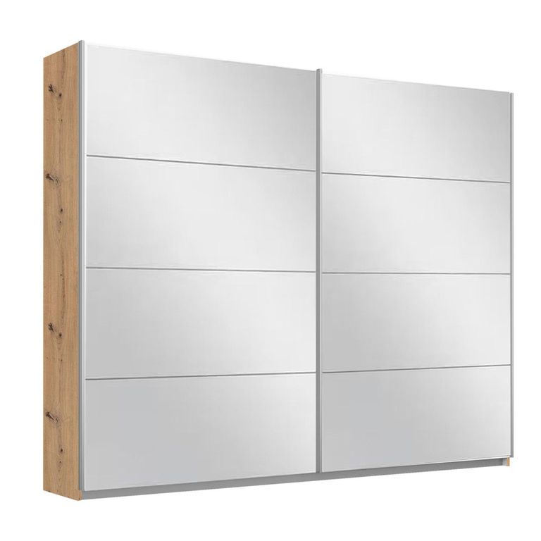 Rauch Belluno 226cm 2 Door Sliding Mirrored Wardrobe - Artisan Oak