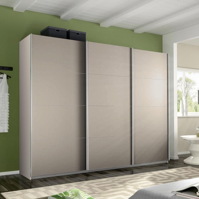 Rauch Belluno 271cm 3 Door Sliding Wardrobe - Champagne