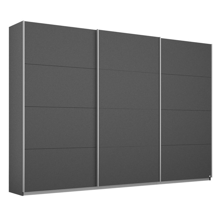 Rauch Belluno 271cm 3 Door Sliding Wardrobe - Metallic Dark Grey