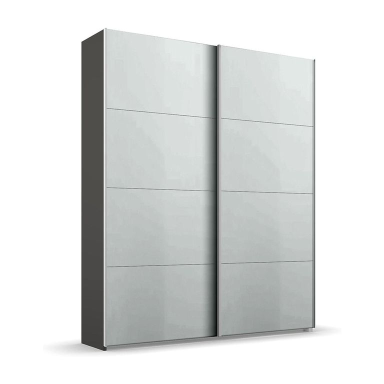 Beluga Extra Sliding Wardrobe - 137cm - 2 Door - Graphite & Silk Grey