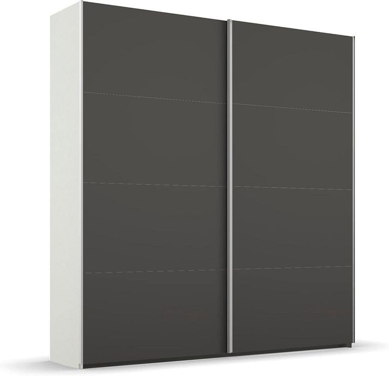 Beluga Extra Sliding Wardrobe - 181cm - 2 Door - Alpine White & Graphite