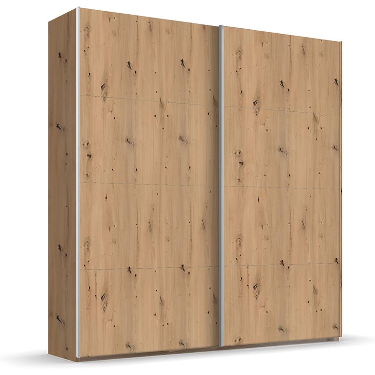 Beluga Extra Sliding Wardrobe - 181cm - 2 Door - Artisan Oak