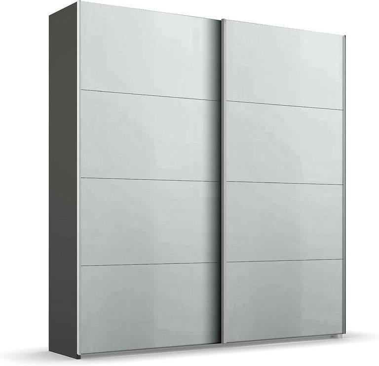 Beluga Extra Sliding Wardrobe - 181cm - 2 Door - Graphite & Silk Grey