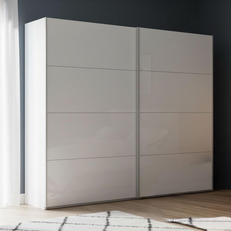Beluga Extra Sliding Wardrobe - 226cm - 2 Door - Alpine White