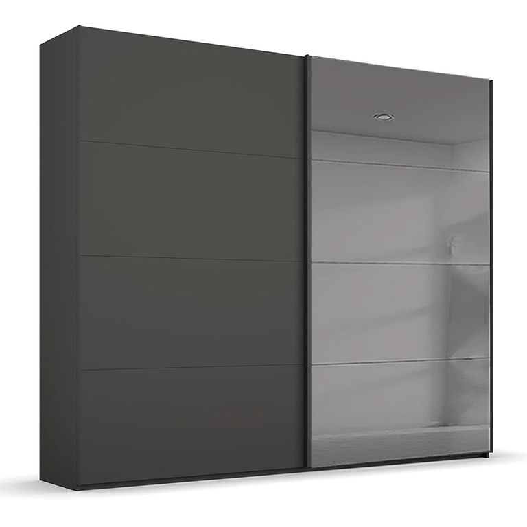 Rauch Beluga Extra 226cm 2 Door Sliding Wardrobe with Grey Mirror - Graphite