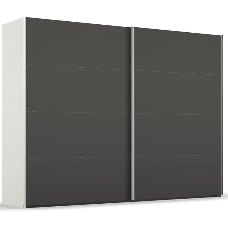 Beluga Extra Sliding Wardrobe - 271cm - 2 Door - Alpine White & Graphite