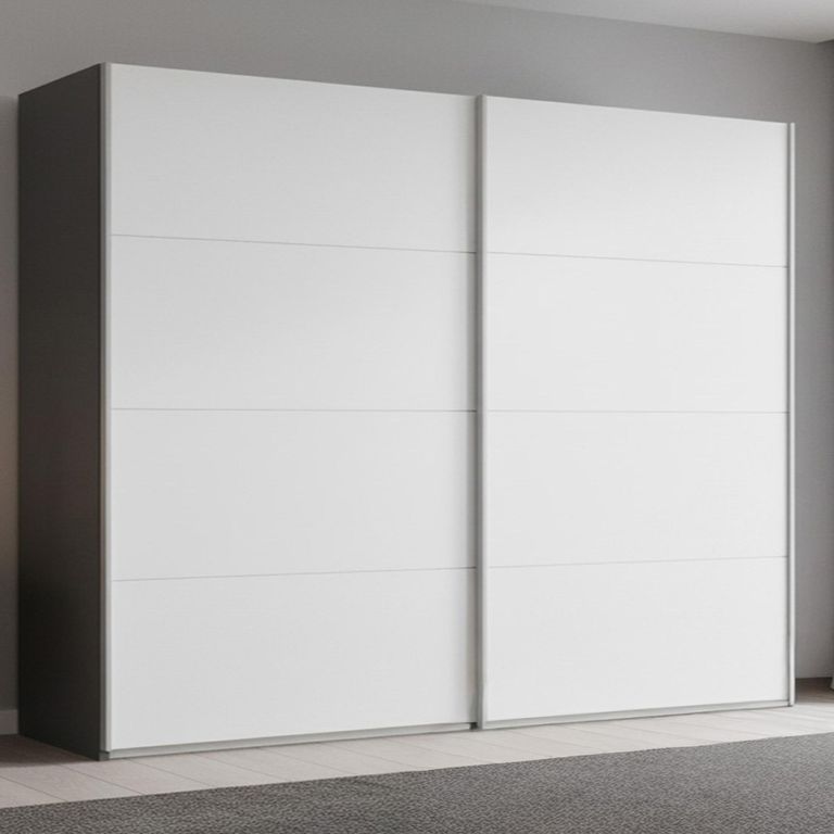 Beluga Extra Sliding Wardrobe - 271cm - 2 Door - Graphite & Alpine White