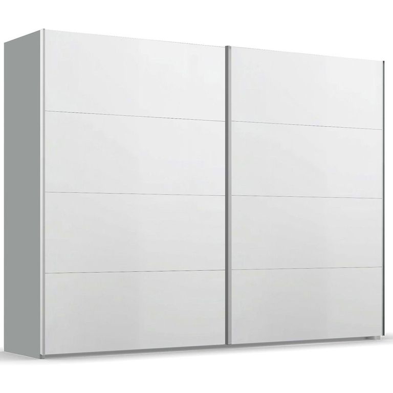 Beluga Extra Sliding Wardrobe - 271cm - 2 Door - Silk Grey & Alpine White