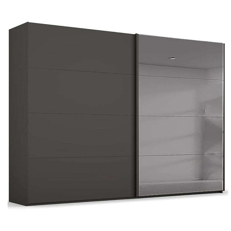 Rauch Beluga Extra 271cm 2 Door Sliding Wardrobe with Grey Mirror - Graphite