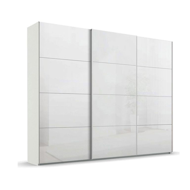 Beluga Extra Sliding Wardrobe - 271cm - 3 Door - Alpine White & White High Gloss