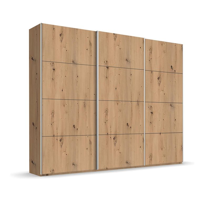 Beluga Extra Sliding Wardrobe - 271cm - 3 Door - Artisan Oak