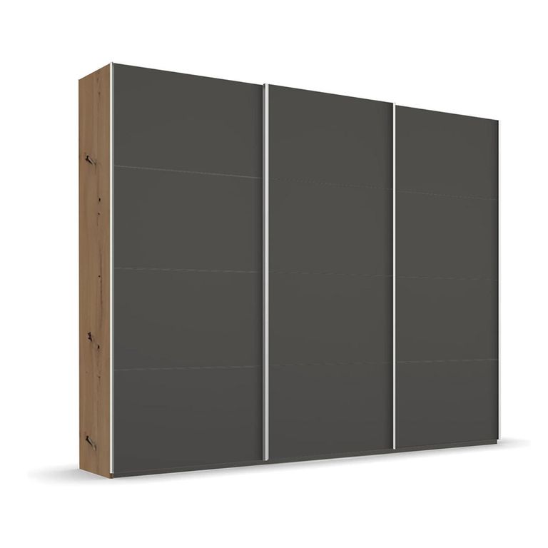 Beluga Extra Sliding Wardrobe - 271cm - 3 Door - Artisan Oak & Graphite