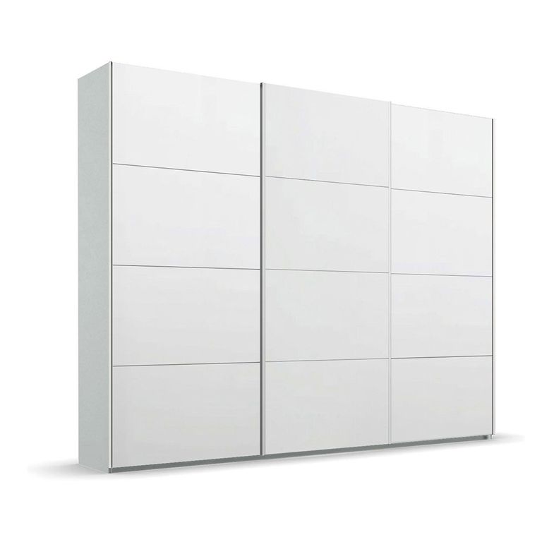 Beluga Extra Sliding Wardrobe - 271cm - 3 Door - Silk Grey & Alpine White
