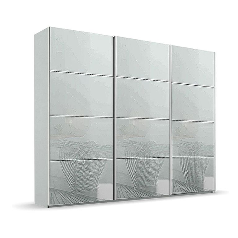 Beluga Extra Sliding Wardrobe - 271cm - 3 Door - Silk Grey & Silk Grey Glass