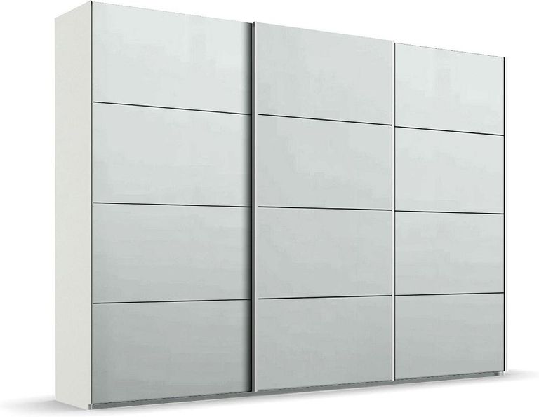 Beluga Extra Sliding Wardrobe - 316cm - 3 Door - Alpine White & Silk Grey