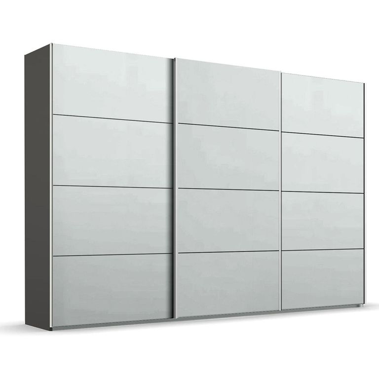 Beluga Extra Sliding Wardrobe - 361cm - 3 Door - Graphite & Silk Grey
