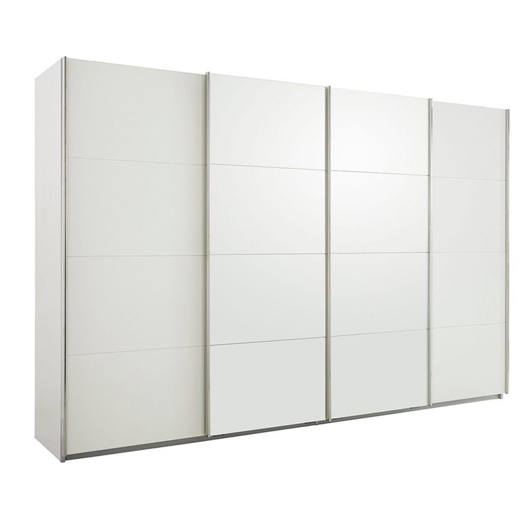 Beluga Extra Sliding Wardrobe - 361cm - 4 Door - Alpine White