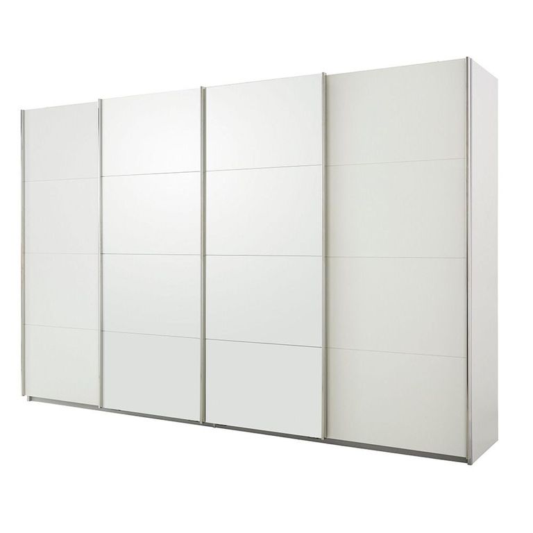 Beluga Extra Sliding Wardrobe - 361cm - 4 Door - Alpine White