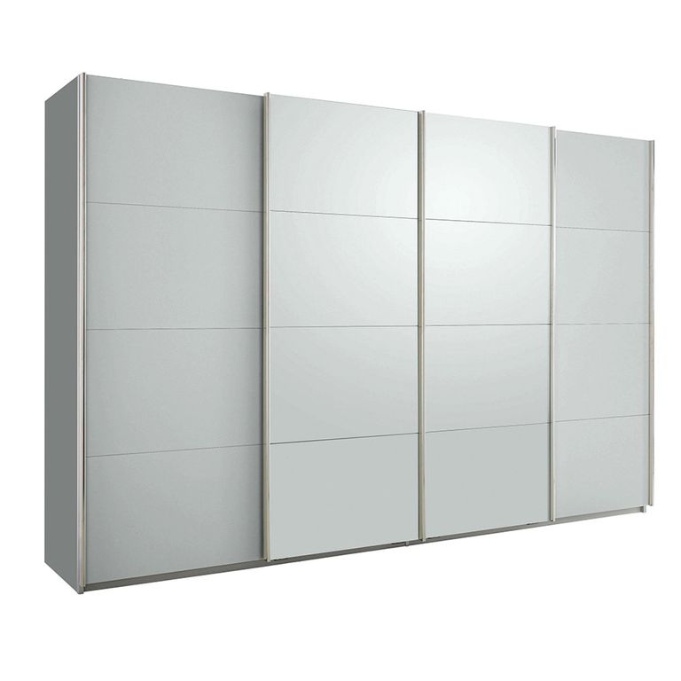 Beluga Extra Sliding Wardrobe - 361cm - 4 Door - Silk Grey