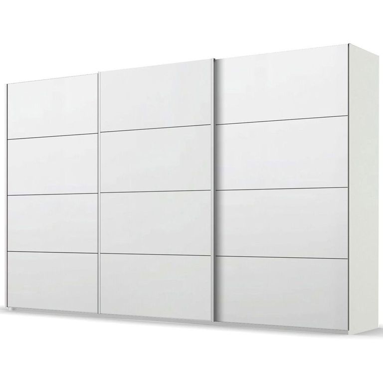 Beluga Extra Sliding Wardrobe - 406cm - 3 Door - Alpine White