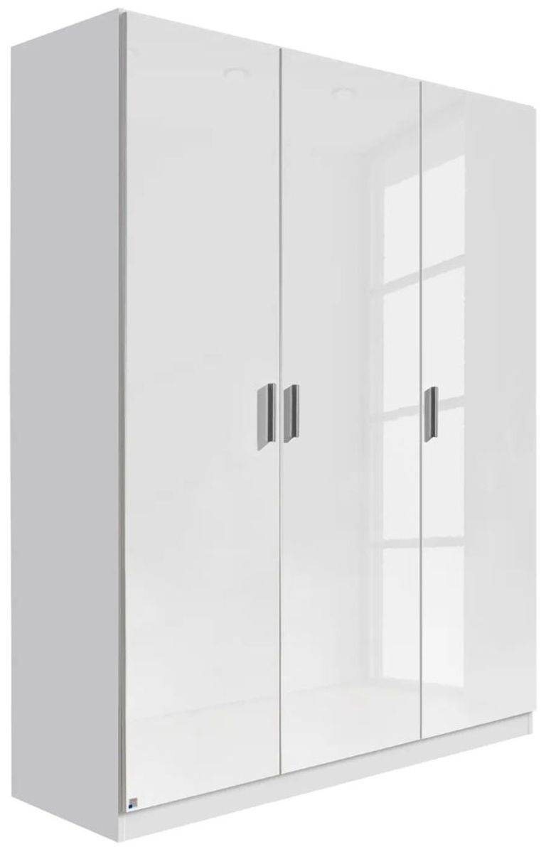 Rauch Celle 136cm White Gloss 3 Door Wardrobe