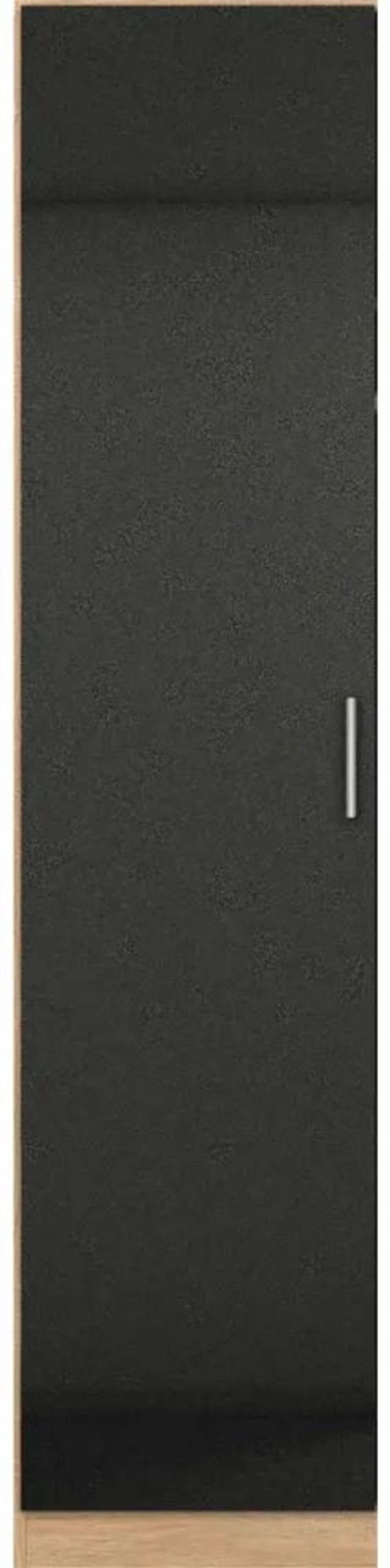 Rauch Celle 47cm Black and Oak Wardrobe - LH Door