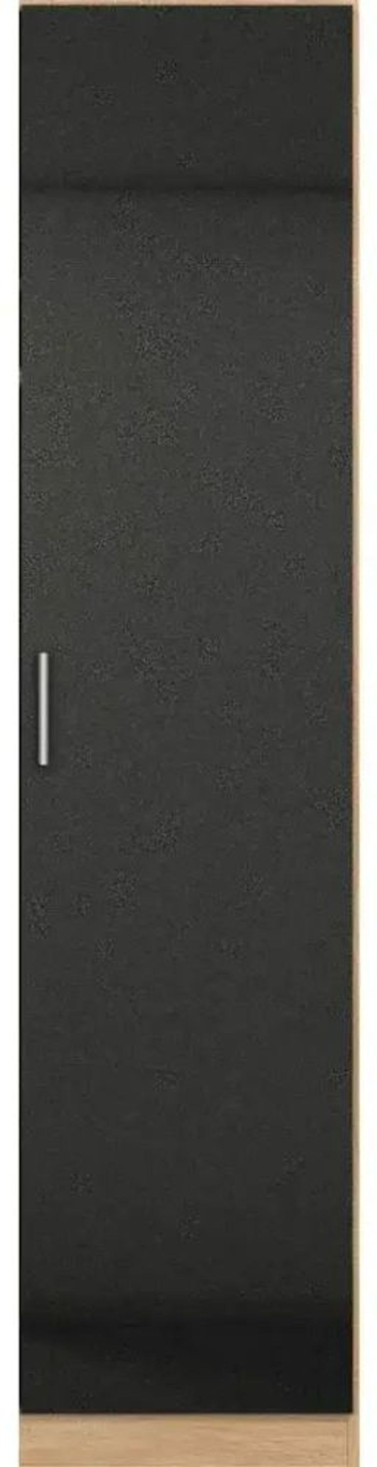 Rauch Celle 47cm Black and Oak Wardrobe - RH Door