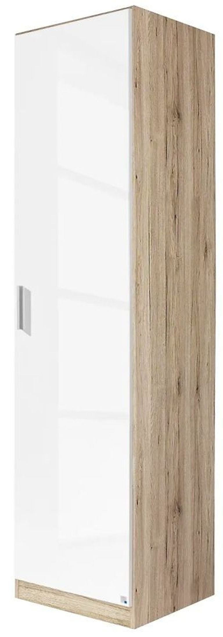 Rauch Celle 47cm Sonoma Oak and White Gloss Wardrobe - RH Door