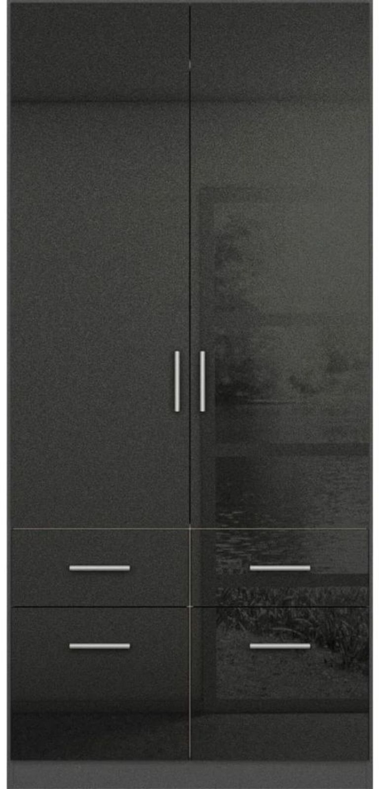 Rauch Celle 91cm 2 Door Black Wardrobe