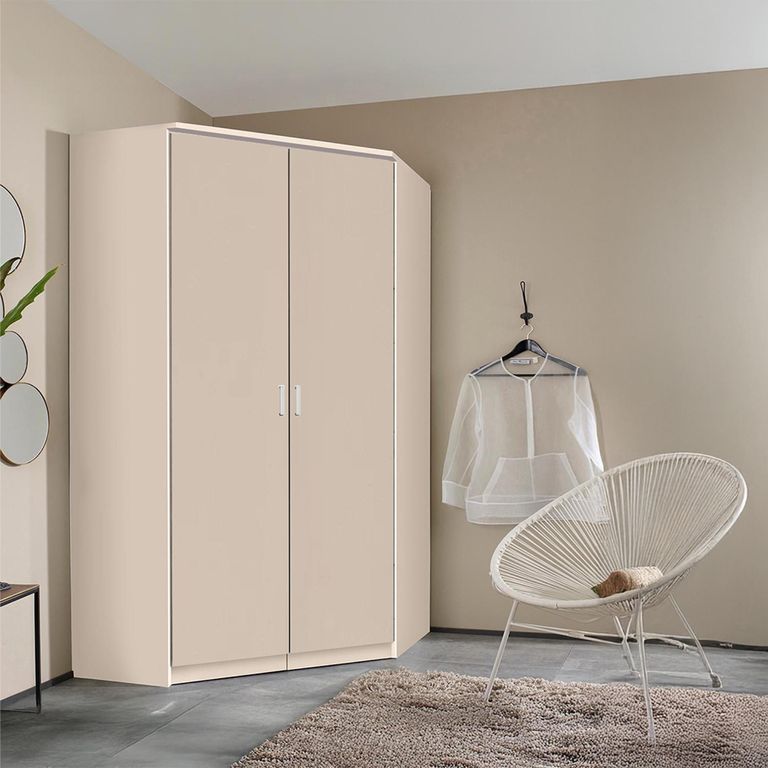 Rauch Celle Matt 117cm 2 Door Corner Wardrobe - Champagne