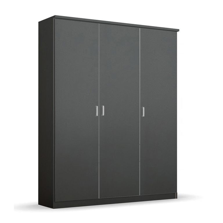 Celle Wardrobe - 136cm - 3 Door - Metallic Dark Grey