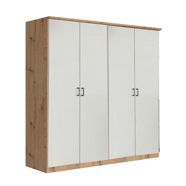 Celle Wardrobe - 181cm - 4 Door - Artisan Oak & Alpine White