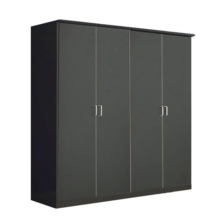 Celle Wardrobe - 181cm - 4 Door - Metallic Dark Grey