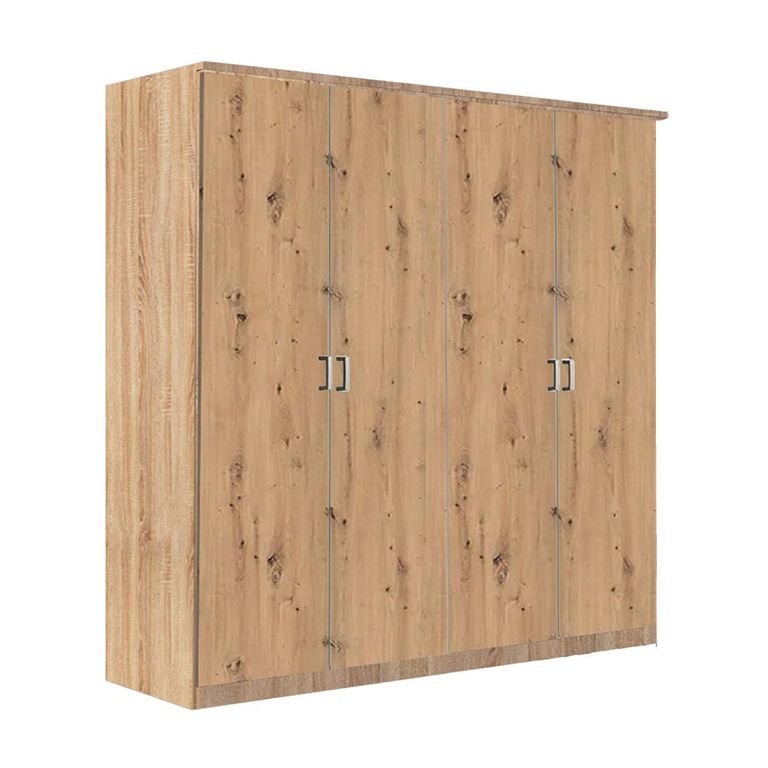 Celle Wardrobe - 181cm - 4 Door - Sonoma Oak & Artisan Oak