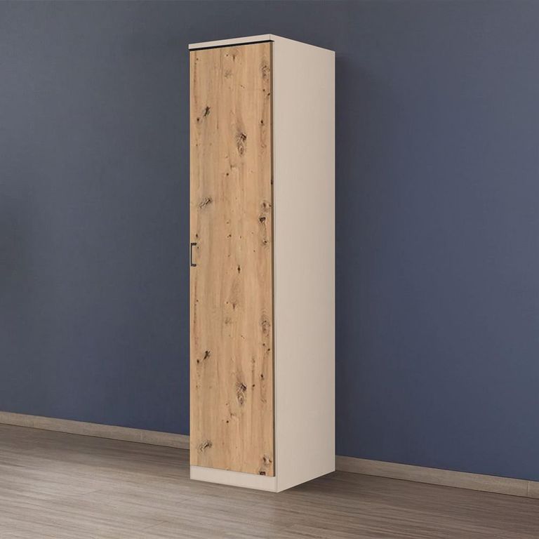 Rauch Celle Matt 47cm 1 RH Door Wardrobe - Champagne and Artisan Oak