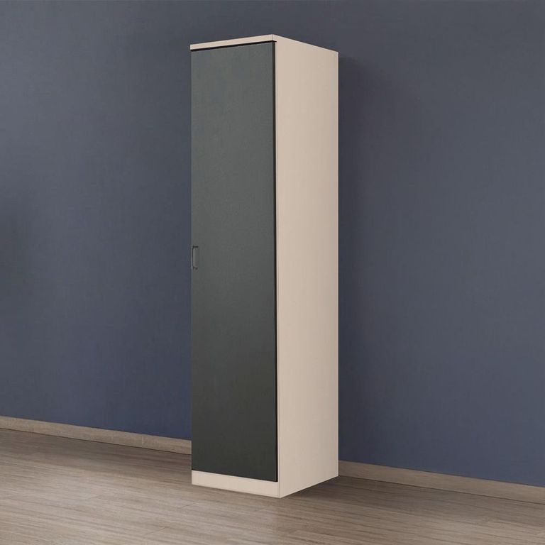 Rauch Celle Matt 47cm 1 RH Door Wardrobe - Champagne and Metallic Dark Grey