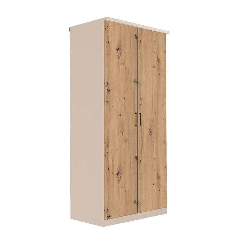 Celle Wardrobe - 91cm - 2 Door - Champagne & Artisan Oak