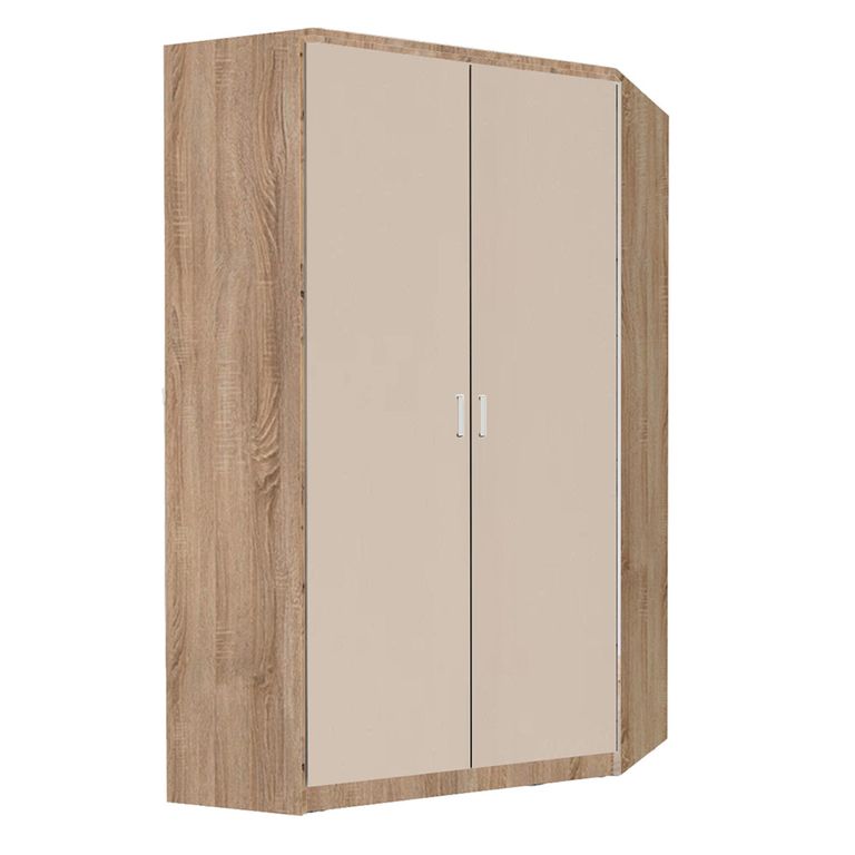 Rauch Celle Super 117cm 2 Door Corner Wardrobe - Sonoma Oak and Champagne