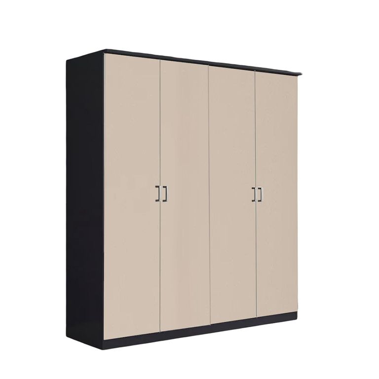 Celle Super Wardrobe - 181cm - 4 Door - Metallic Dark Grey & Champagne