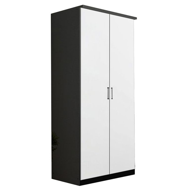 Rauch Celle Super 91cm 2 Door Wardrobe - Metallic Dark Grey and Alpine White