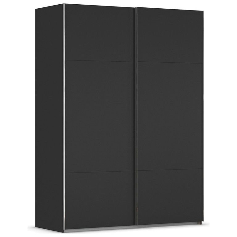 Rauch Contido 162cm 2 Door Sliding Wardrobe with Extras - Black