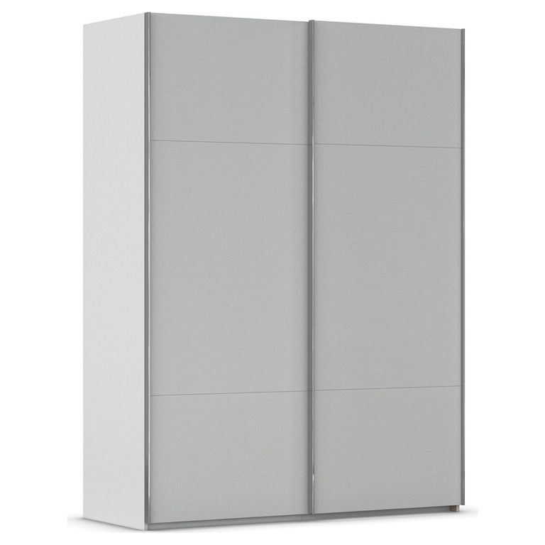 Rauch Contido 162cm 2 Door Sliding Wardrobe with Extras - Silk Grey