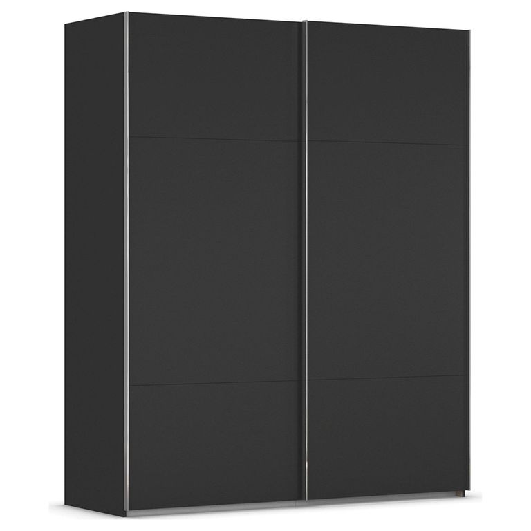 Rauch Contido 181cm 2 Door Sliding Wardrobe with Extras - Black