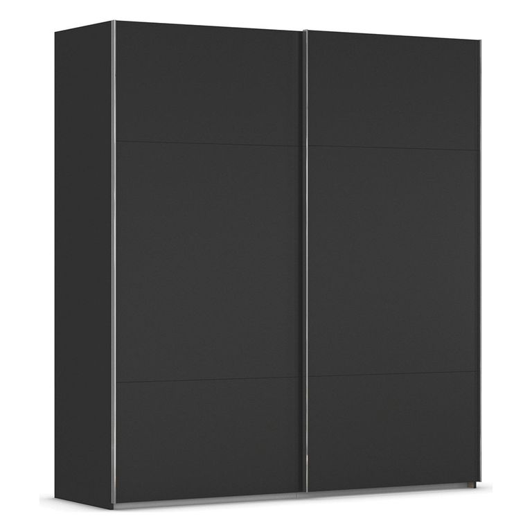 Rauch Contido 201cm 2 Door Sliding Wardrobe with Extras - Black