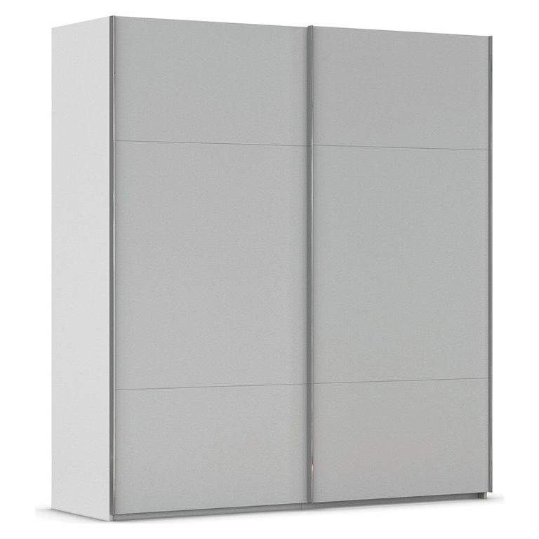 Rauch Contido 201cm 2 Door Sliding Wardrobe with Extras - Silk Grey