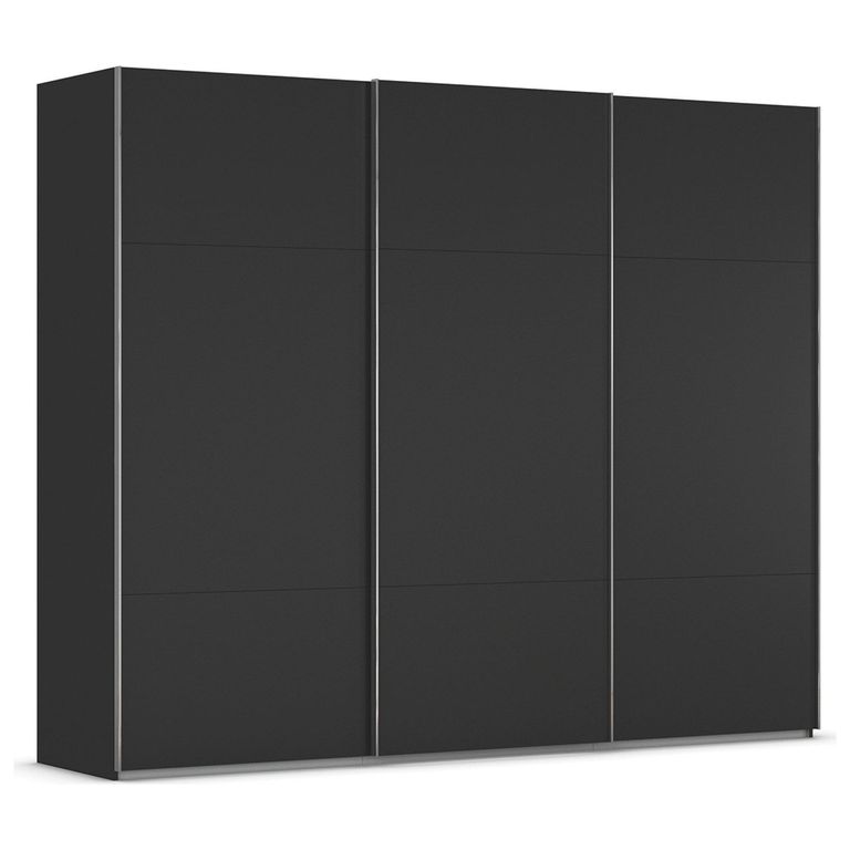 Rauch Contido 271cm 3 Door Sliding Wardrobe with Extras - Black
